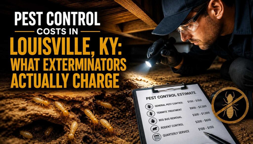 Pest Control Costs in Louisville, KY What Exterminators Actually Charge